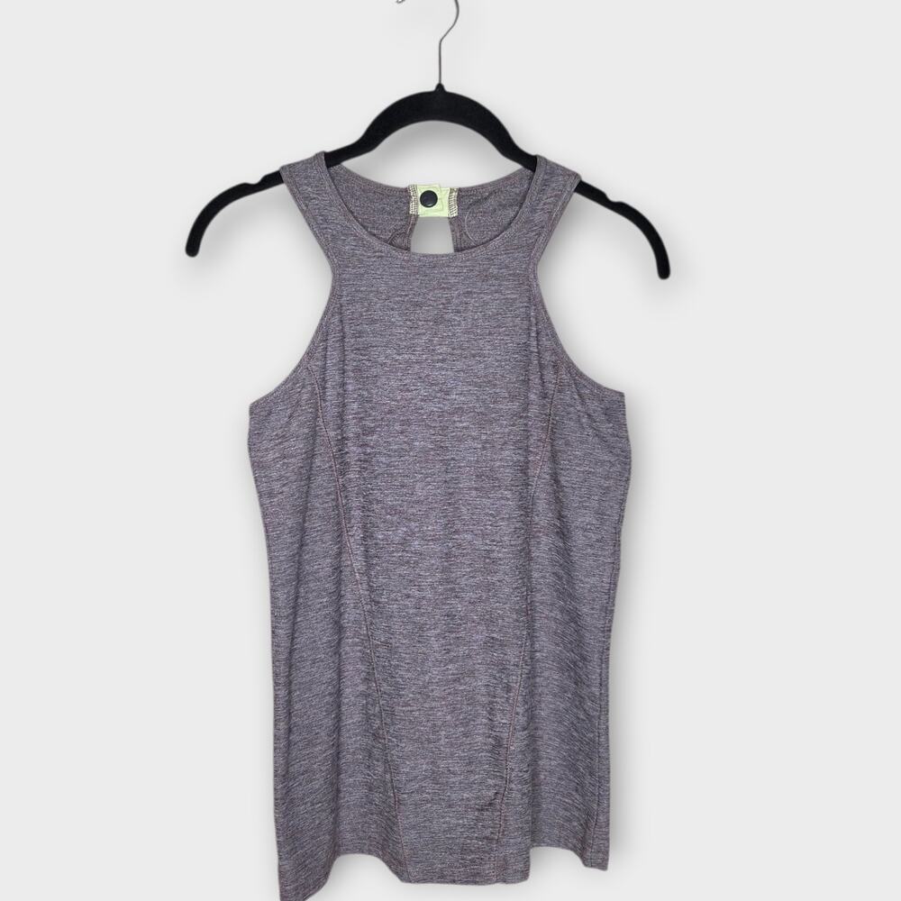Oiselle O'Snap Heathered Purple Racerback Running Tank Top Women's XS